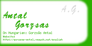 antal gorzsas business card